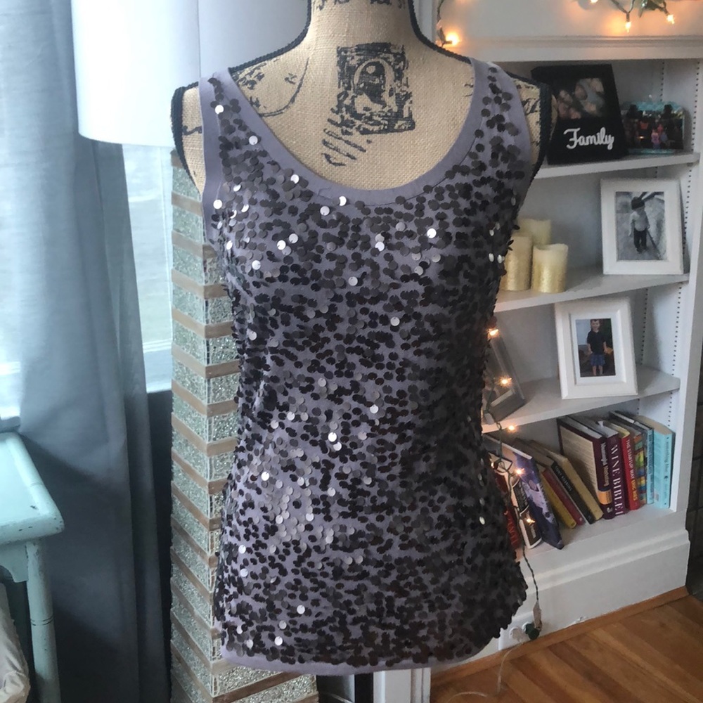 Eileen Fisher sequin tank top